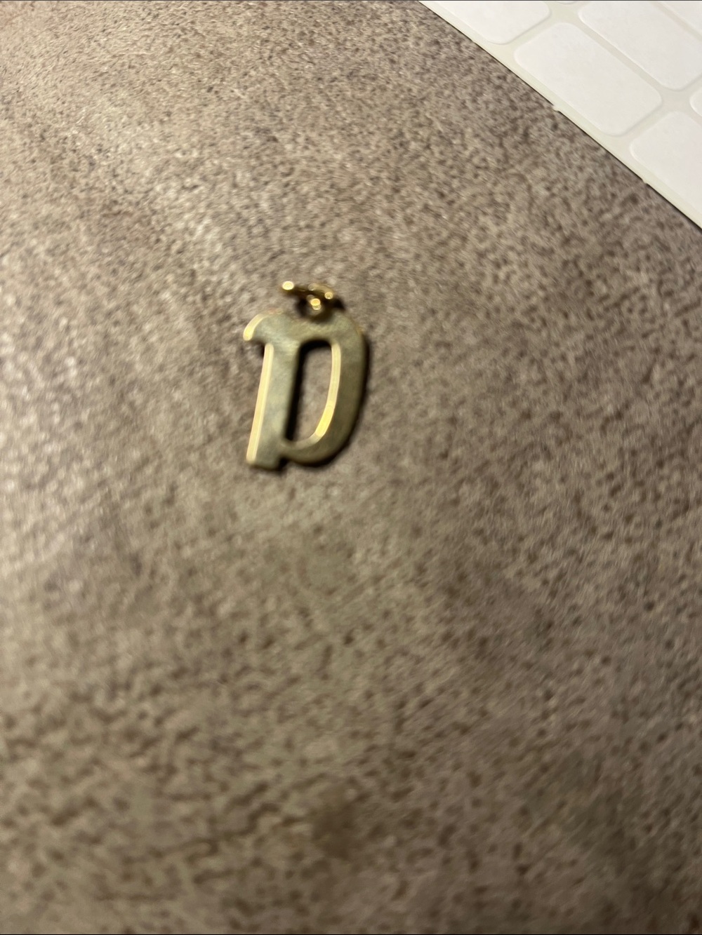 Goldtone  Letter 'D' Charm Pendant for Women 1930
